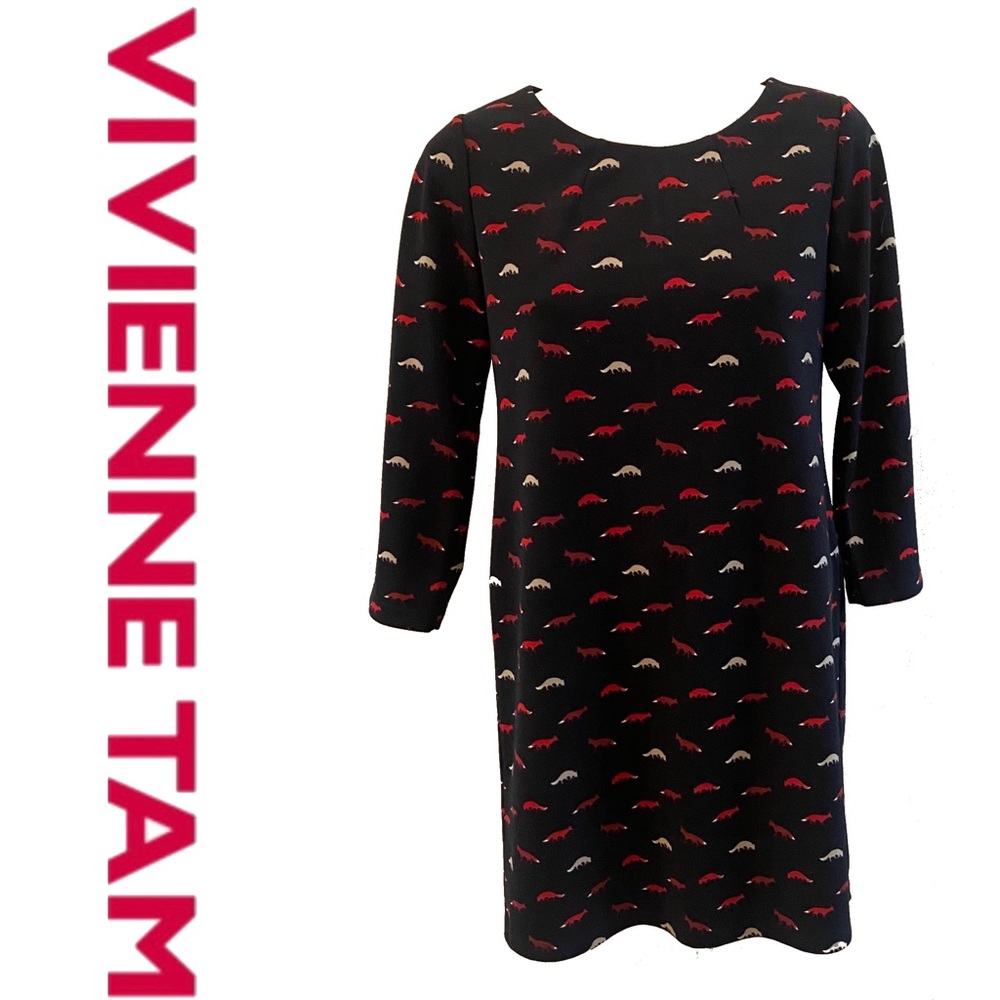 VIVIENNE TAM fox print shift dress